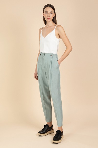 Брюки VASSA&Co, пол женский, цвет коричневый