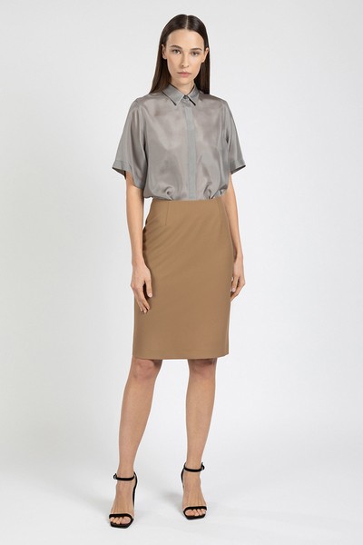 Базовая юбка-карандаш VASSA&Co, пол женский, цвет бежевый