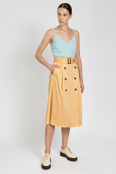 Юбка VASSA&Co, пол женский, цвет коричневый