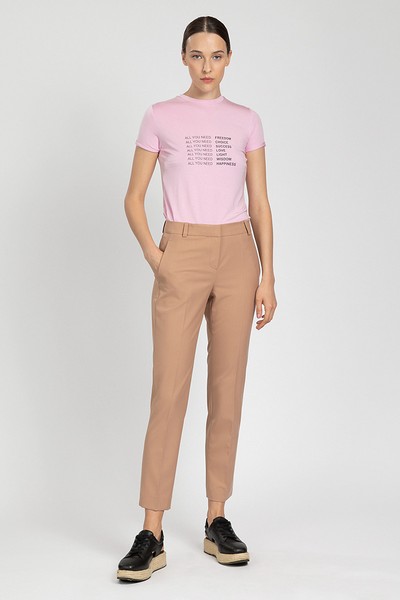 Классические прямые брюки VASSA&Co, пол женский, цвет коричневый