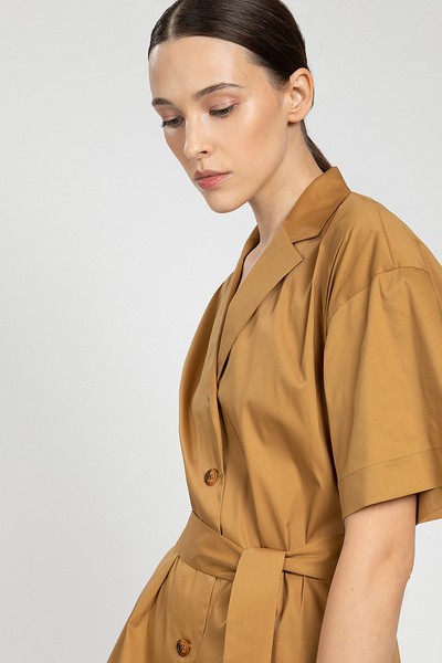 Платье VASSA&Co, пол женский, цвет коричневый