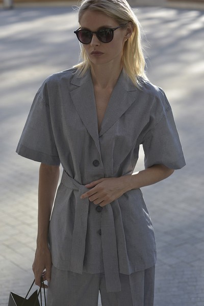 Жакет VASSA&Co, пол женский, цвет синий