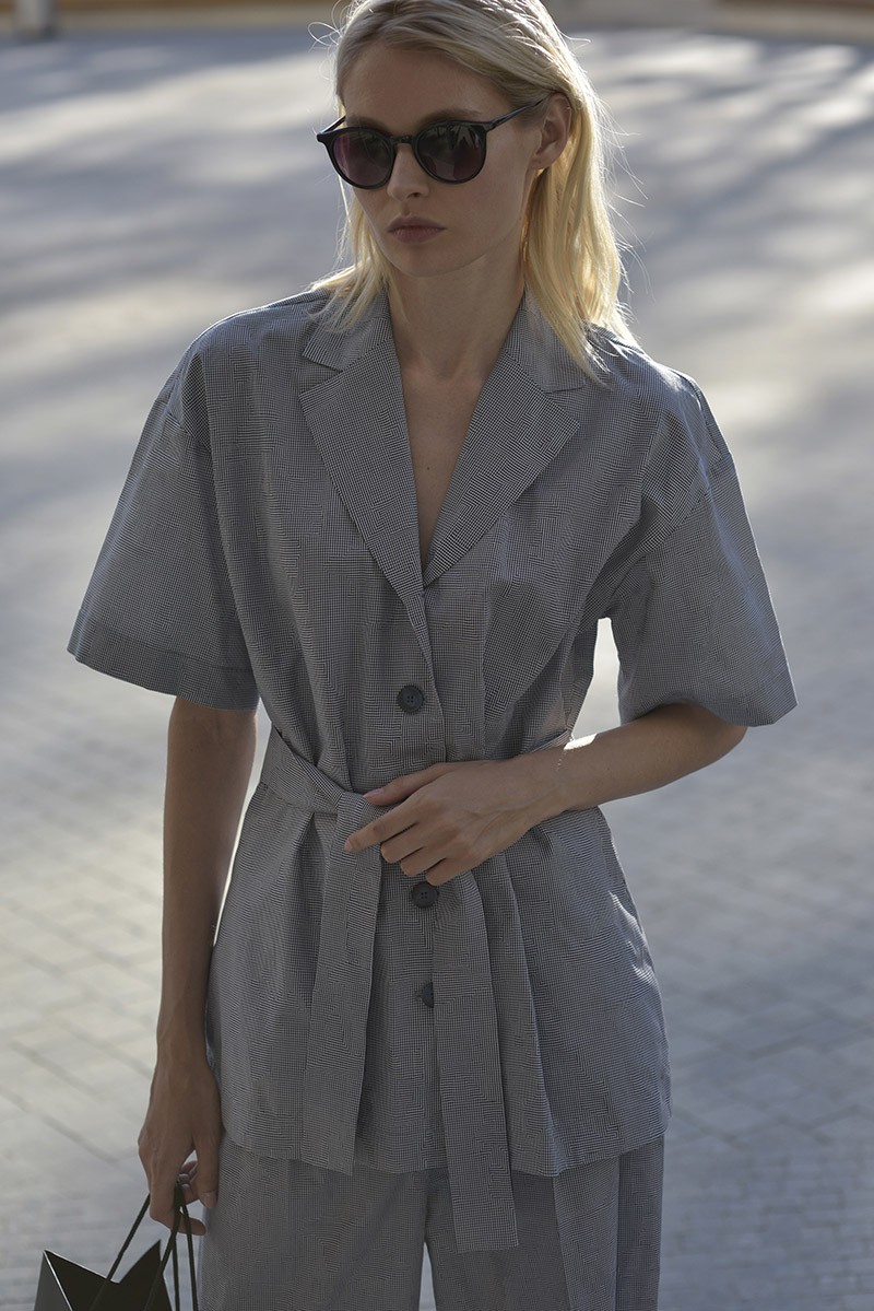 Жакет VASSA&Co, пол женский, цвет синий