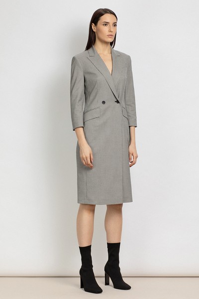 Платье-жакет приталенного силуэта VASSA&Co, пол женский, цвет черный