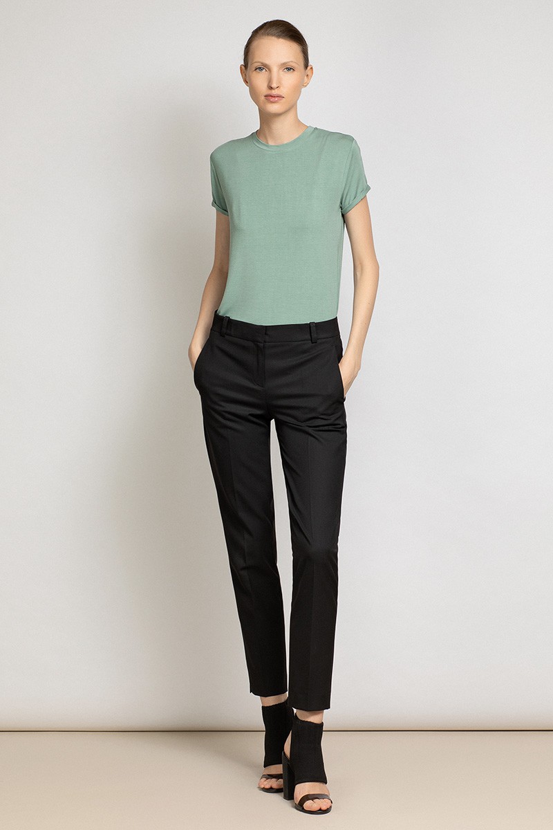 Футболка женская однотонная VASSA&Co, пол женский, цвет зеленый