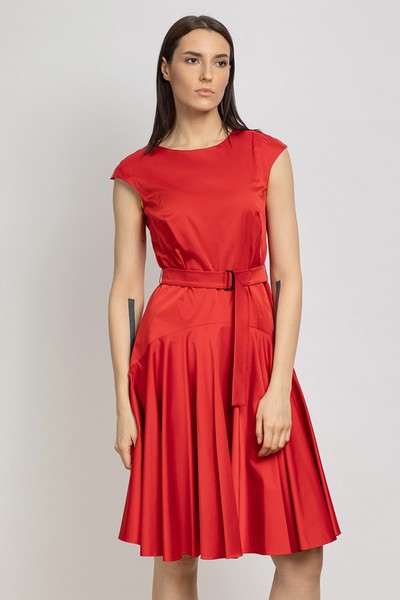 Платье приталенного кроя VASSA&Co, пол женский, цвет красный