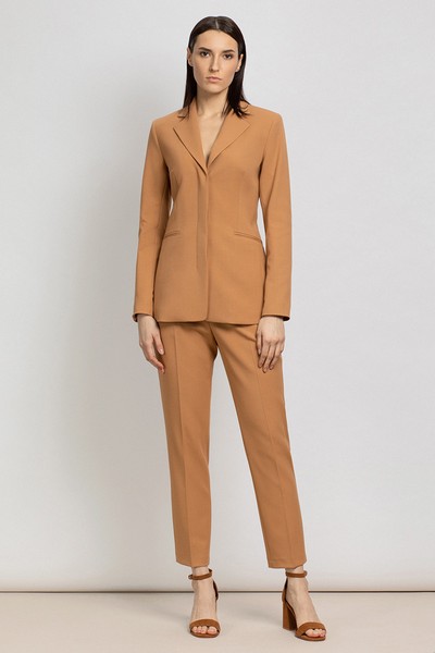 Жакет приталенного силуэта VASSA&Co, пол женский, цвет бежевый