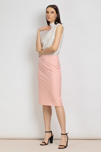 Классическая юбка зауженного силуэта VASSA&Co, пол женский, цвет розовый