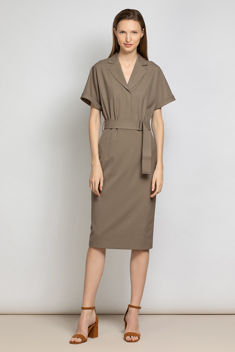 Dress female ПЛАТЬЕ VASSA&Co Brown
