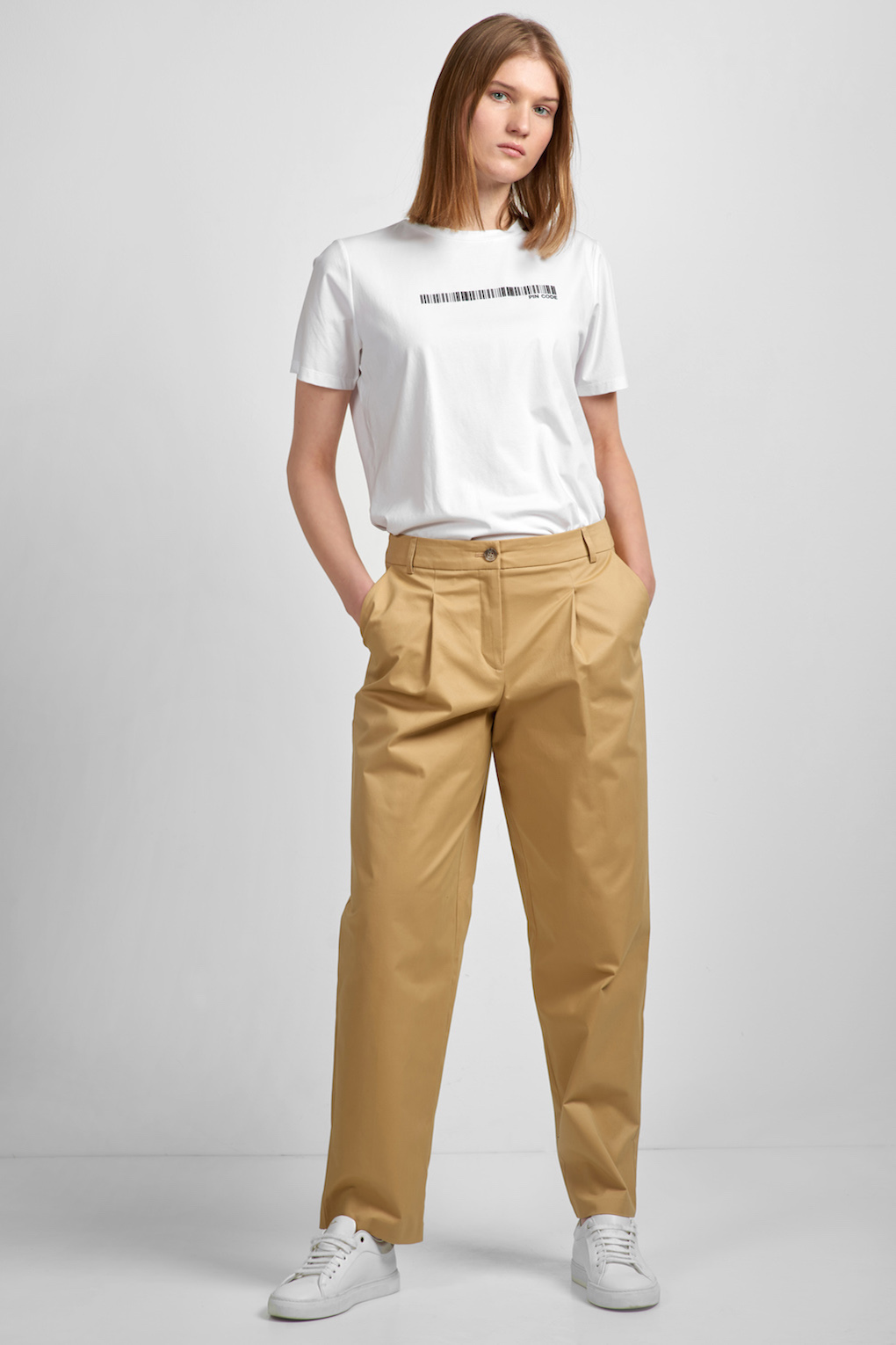 Pants female БРЮКИ ЖЕНСКИЕ VASSA CODE Бежевый