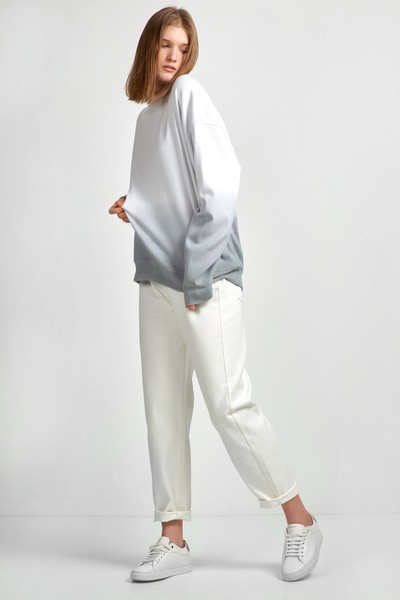 Джинсы-бананы с завышенной талией VASSA CODE, пол женский, цвет белый