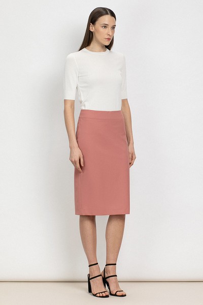 Классическая юбка зауженного силуэта VASSA&Co, пол женский, цвет розовый