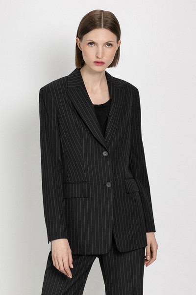 Жакет приталенного кроя VASSA&Co, пол женский, цвет черный