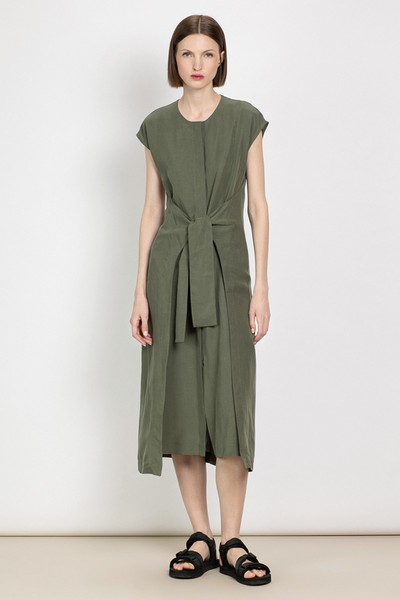 Платье с отлетными деталями VASSA&Co, пол женский, цвет зеленый