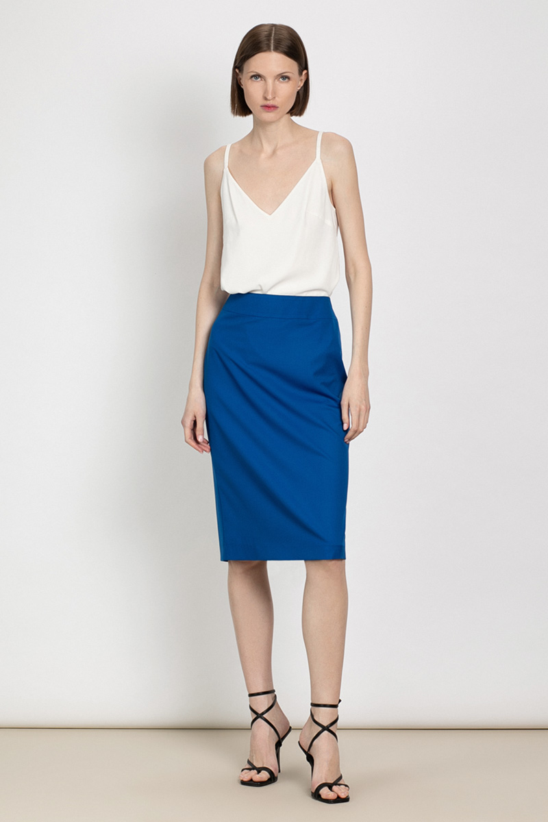 Skirt female ЮБКА VASSA&Co Синий