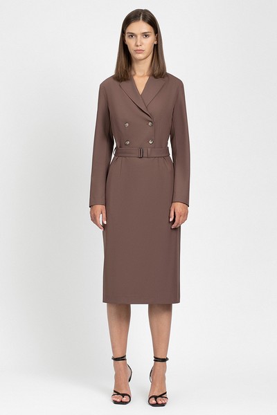 Dress VASSA&Co, пол female, цвет brown
