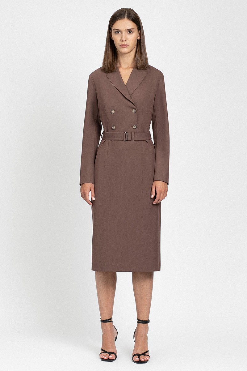 Dress VASSA&Co, пол female, цвет brown