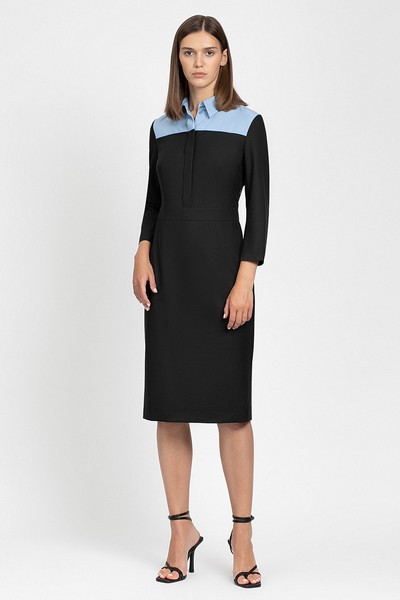 Платье VASSA&Co, пол женский, цвет голубой