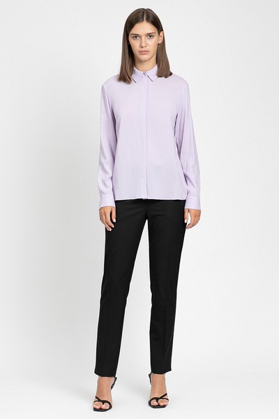 Блузка в сиреневом оттенке VASSA&Co, пол женский, цвет розовый