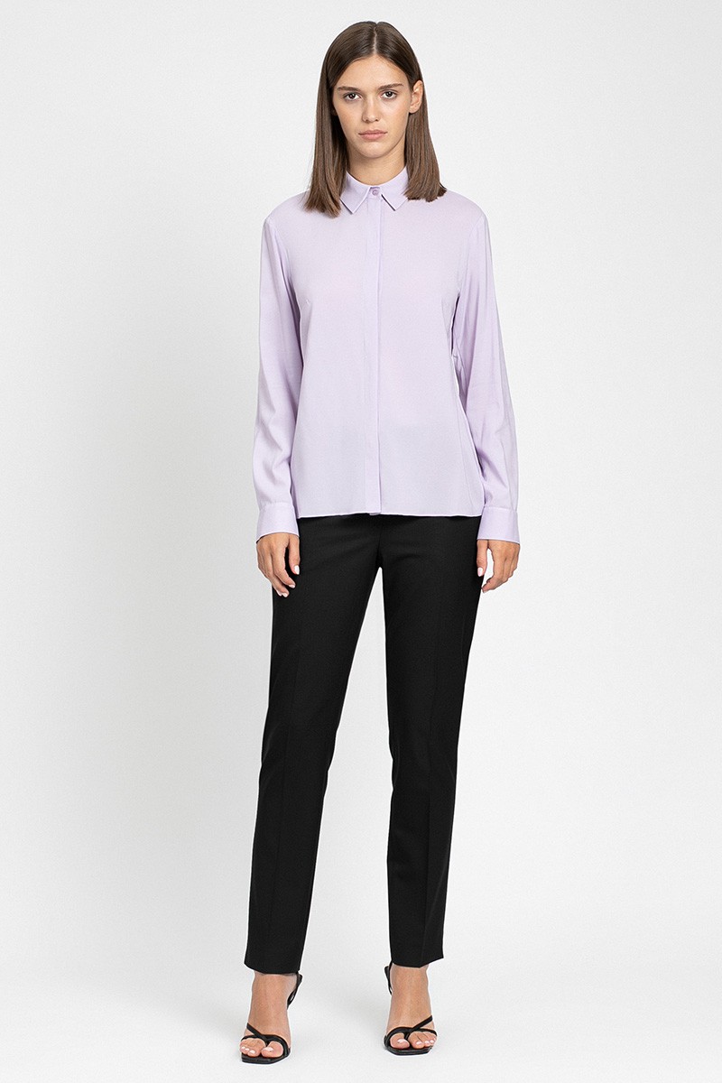 Блузка в сиреневом оттенке VASSA&Co, пол женский, цвет розовый