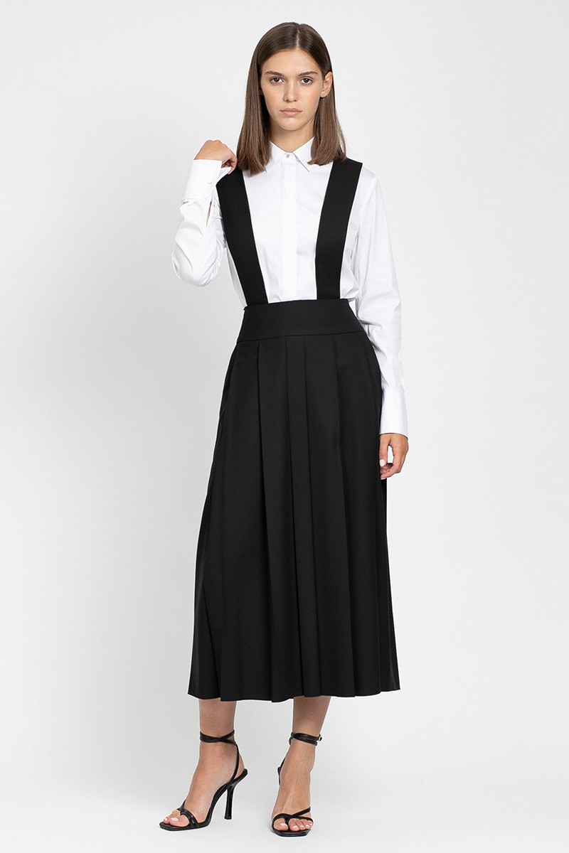 Юбка миди VASSA&Co, пол женский, цвет черный
