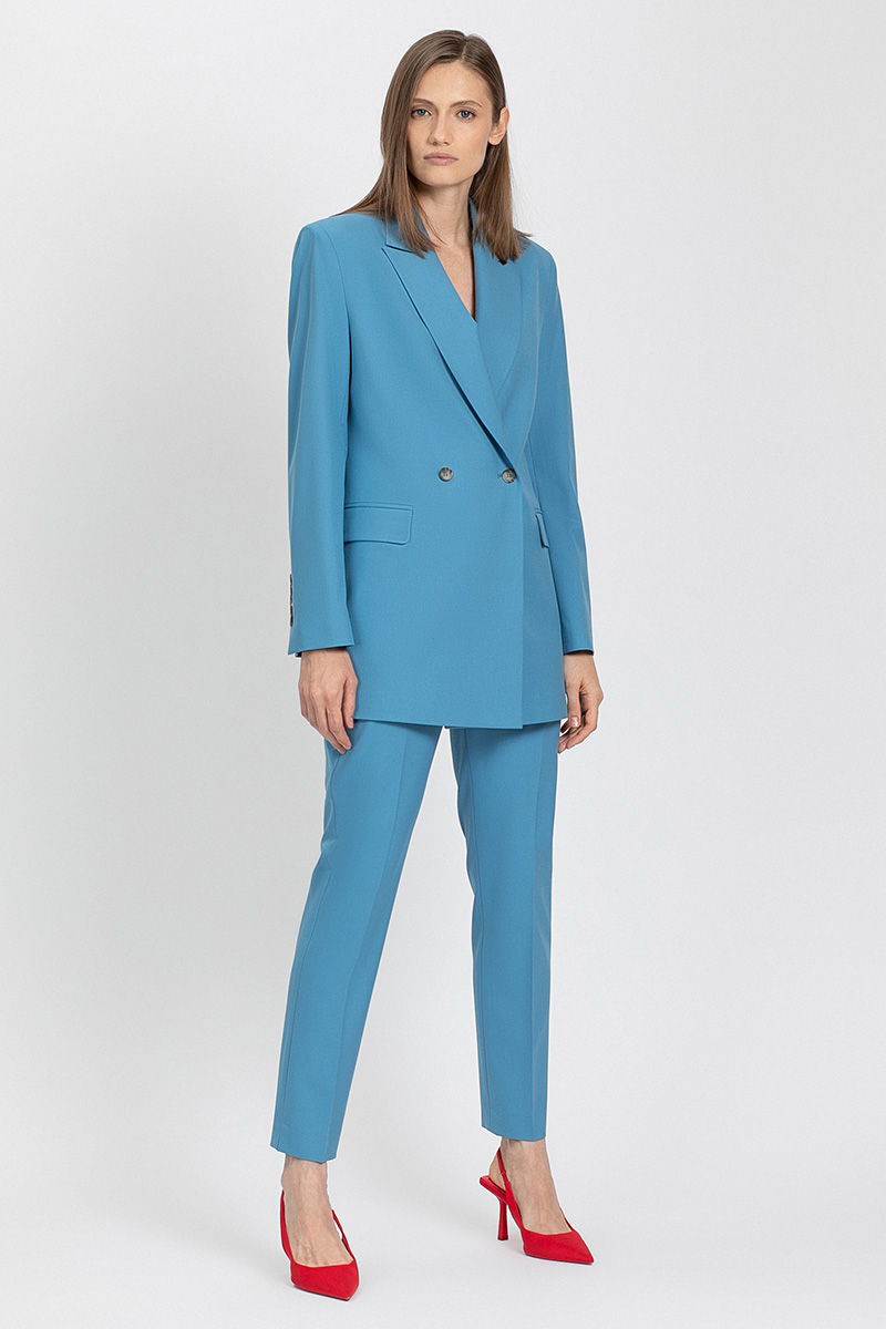 Pants female БРЮКИ VASSA&Co Голубой