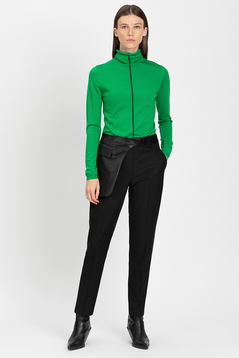 Брюки с асимметричным фартуком VASSA&Co, пол женский, цвет черный