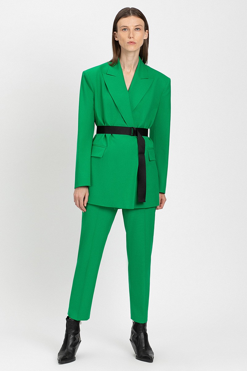 Pants VASSA&Co, пол female, цвет зеленый