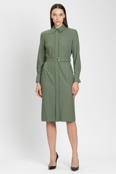 Платье-рубашка VASSA&Co, пол женский, цвет коричневый