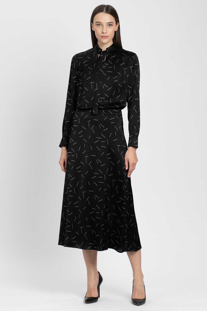 Юбка а-силуэта VASSA&Co, пол женский, цвет черный