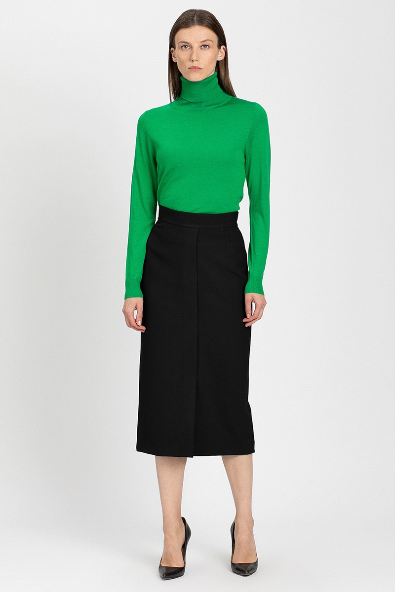 Юбка-карандаш VASSA&Co, пол женский, цвет черный