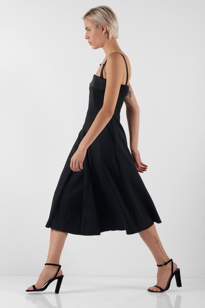 Корсетное платье VASSA&Co, пол женский, цвет черный