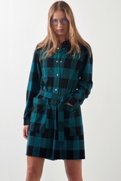 Комбинезон из мягкого трикотажа VASSA CODE, пол женский, цвет зеленый