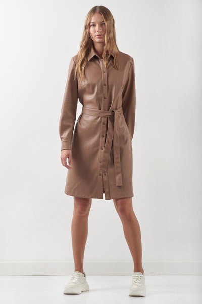 Платье из экокожи VASSA CODE, пол женский, цвет коричневый