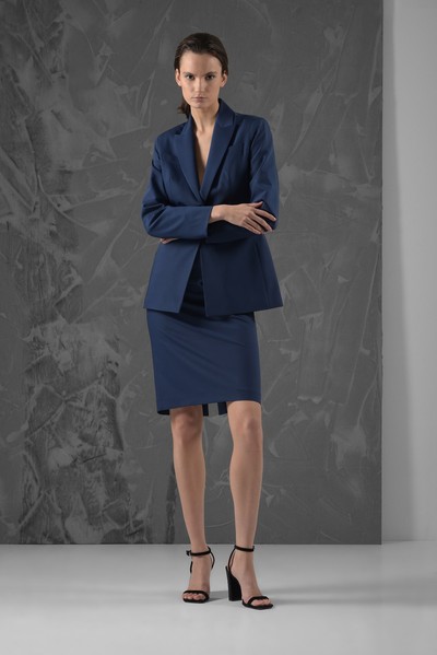 Юбка-карандаш VASSA&Co, пол женский, цвет синий