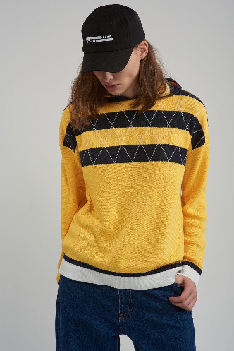 Hoodie VASSA CODE, пол female, цвет yellow