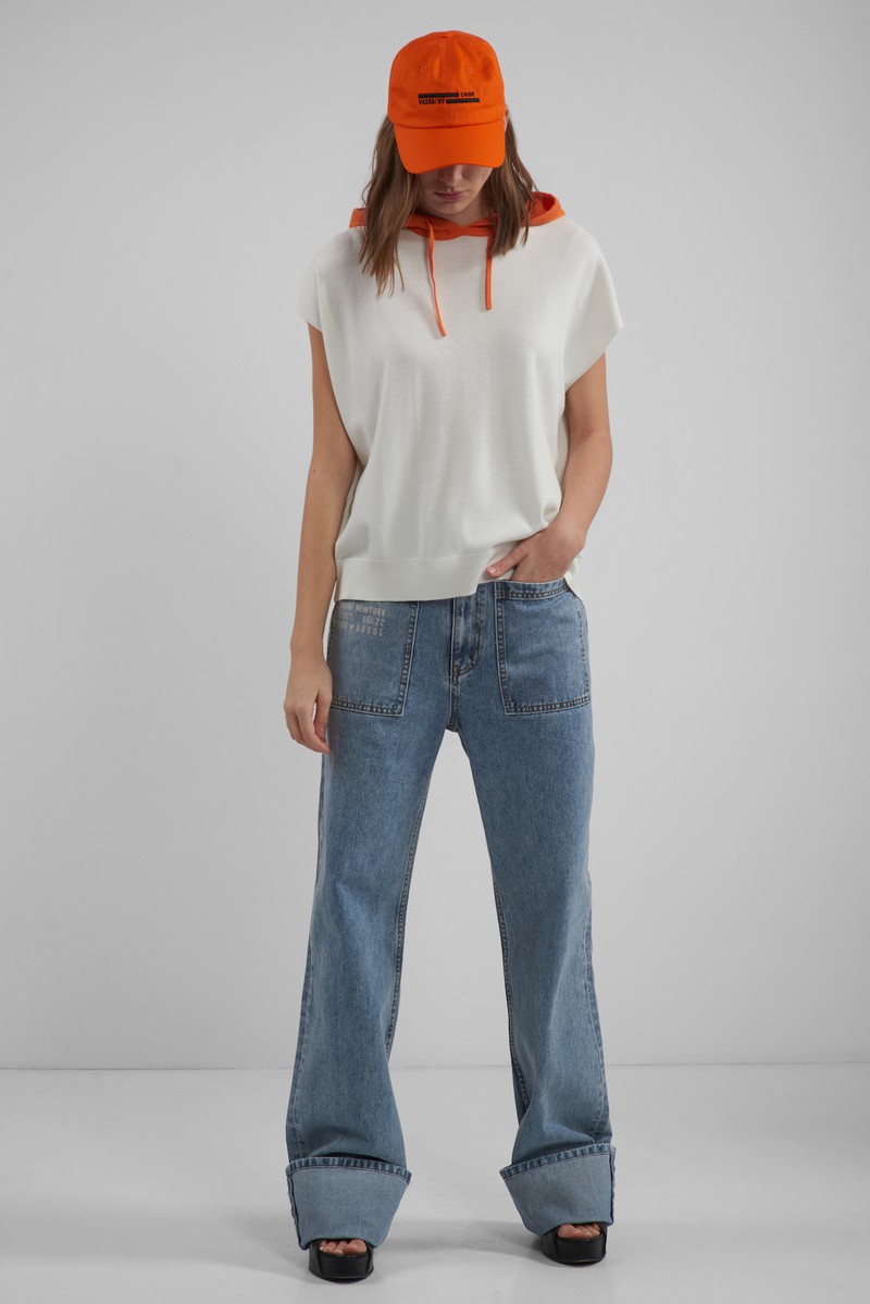 Hoodie VASSA CODE, пол female, цвет white