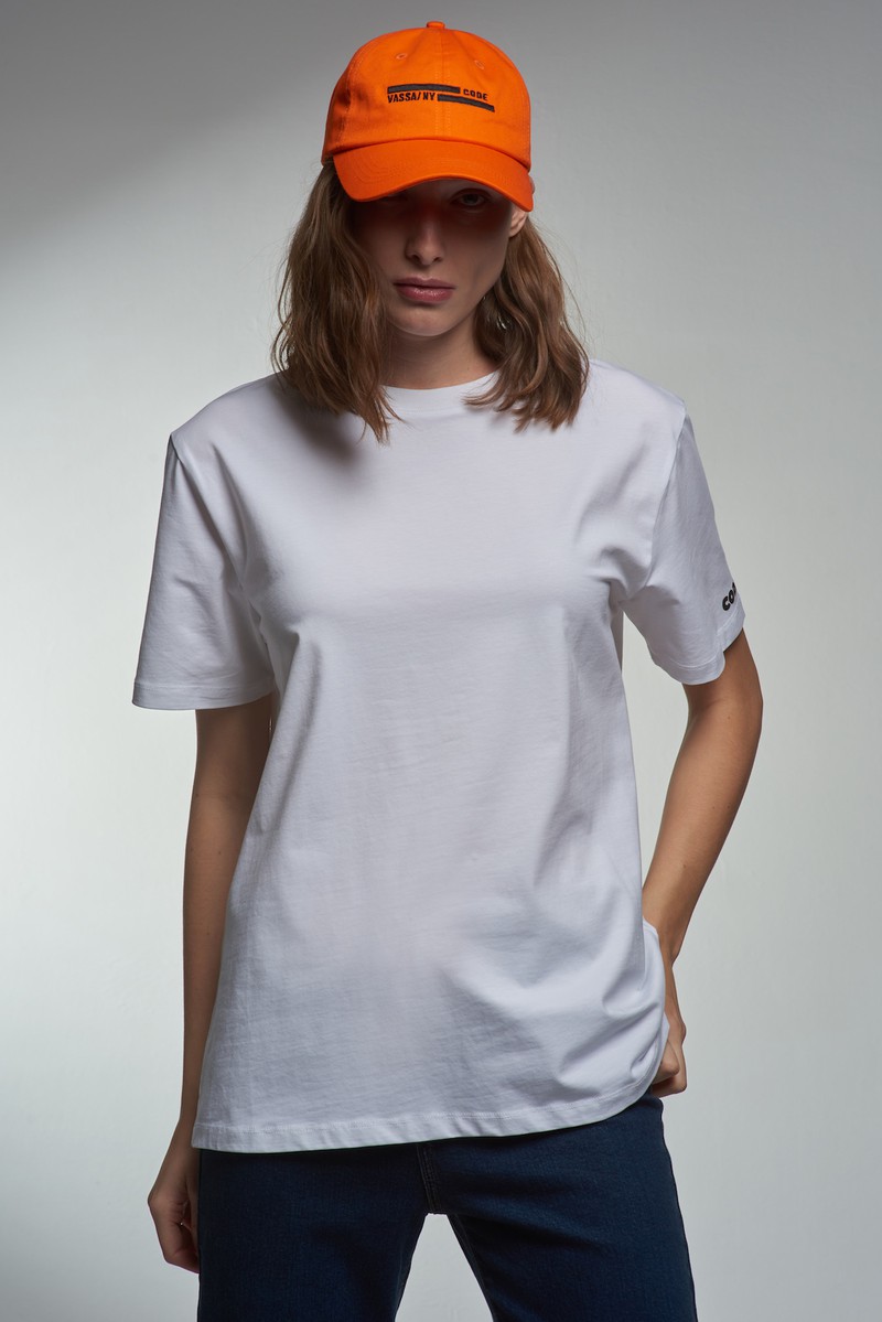 Базовая футболка VASSA CODE, пол женский, цвет белый