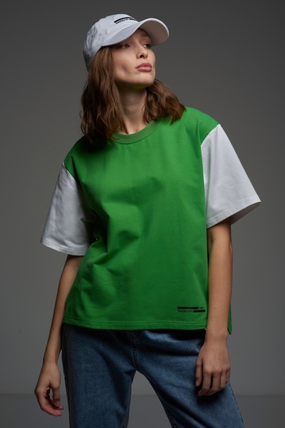 Толстовка с коротким рукавом VASSA CODE, пол женский, цвет зеленый