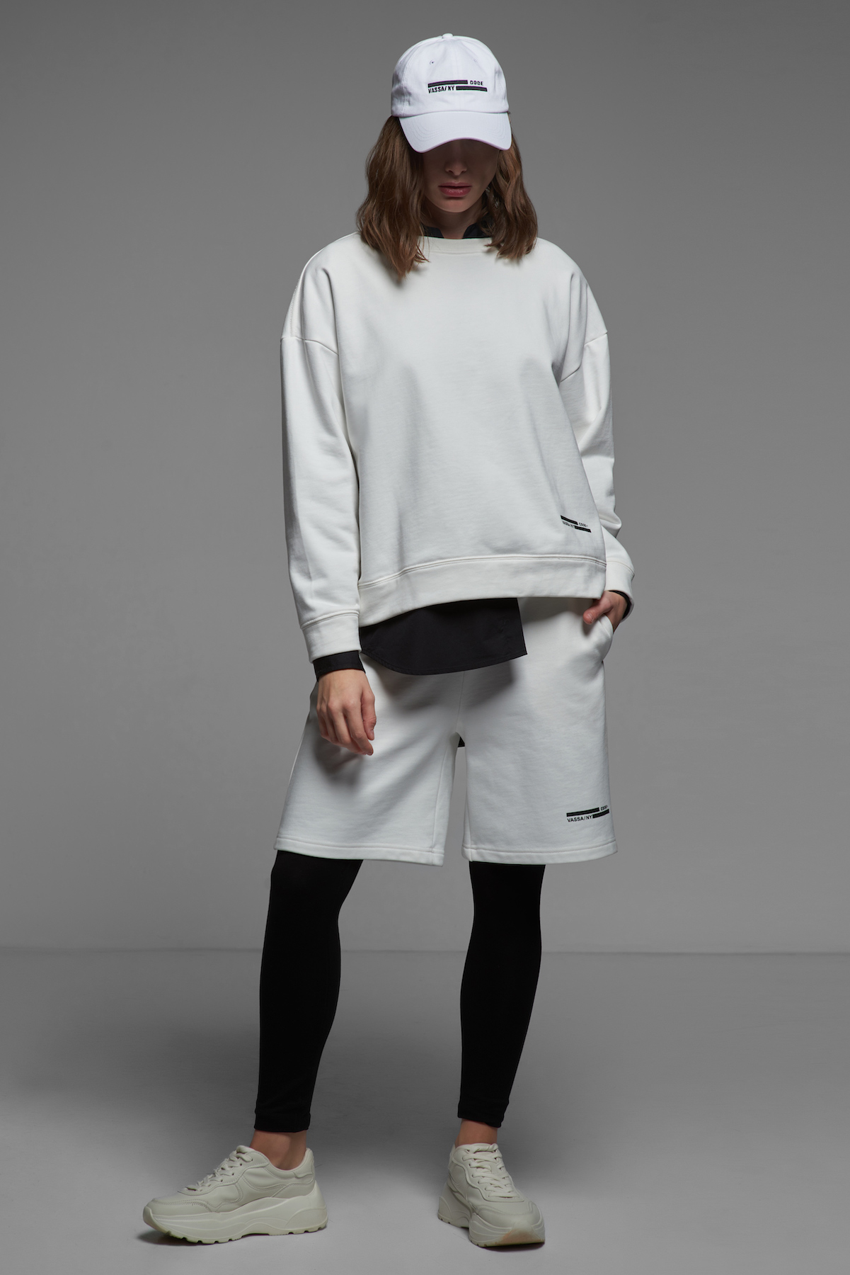 Shorts female ШОРТЫ ЖЕНСКИЕ VASSA CODE White