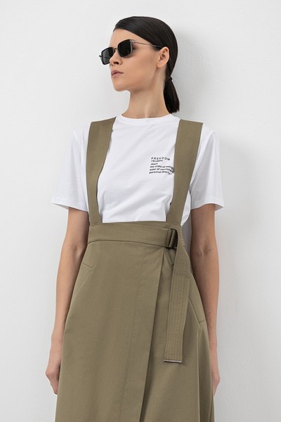 Юбка со съемными бретелями VASSA&Co, пол женский, цвет зеленый