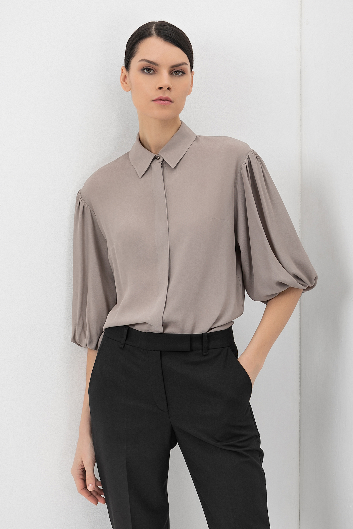 Блузка Женский БЛУЗКА VASSA&Co Коричневый