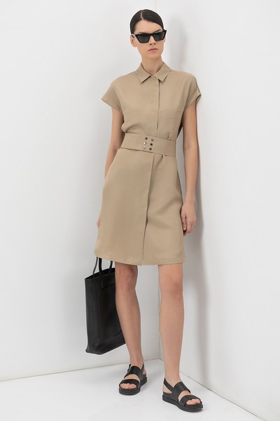 Dress VASSA&Co, пол female, цвет бежевый