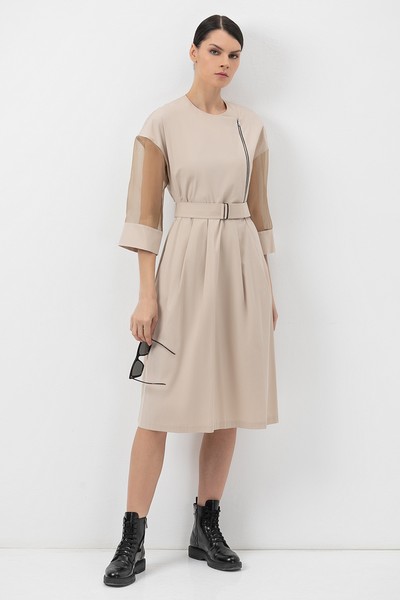 Платье VASSA&Co, пол женский, цвет бежевый