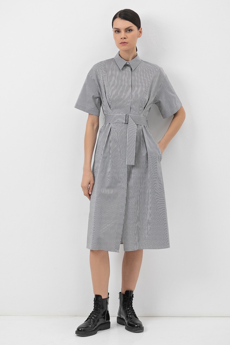 Платье-рубашка VASSA&Co, пол женский, цвет черный