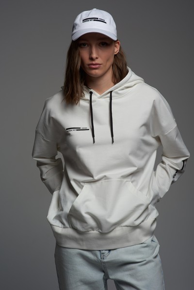 Худи с принтом VASSA CODE, пол женский, цвет белый