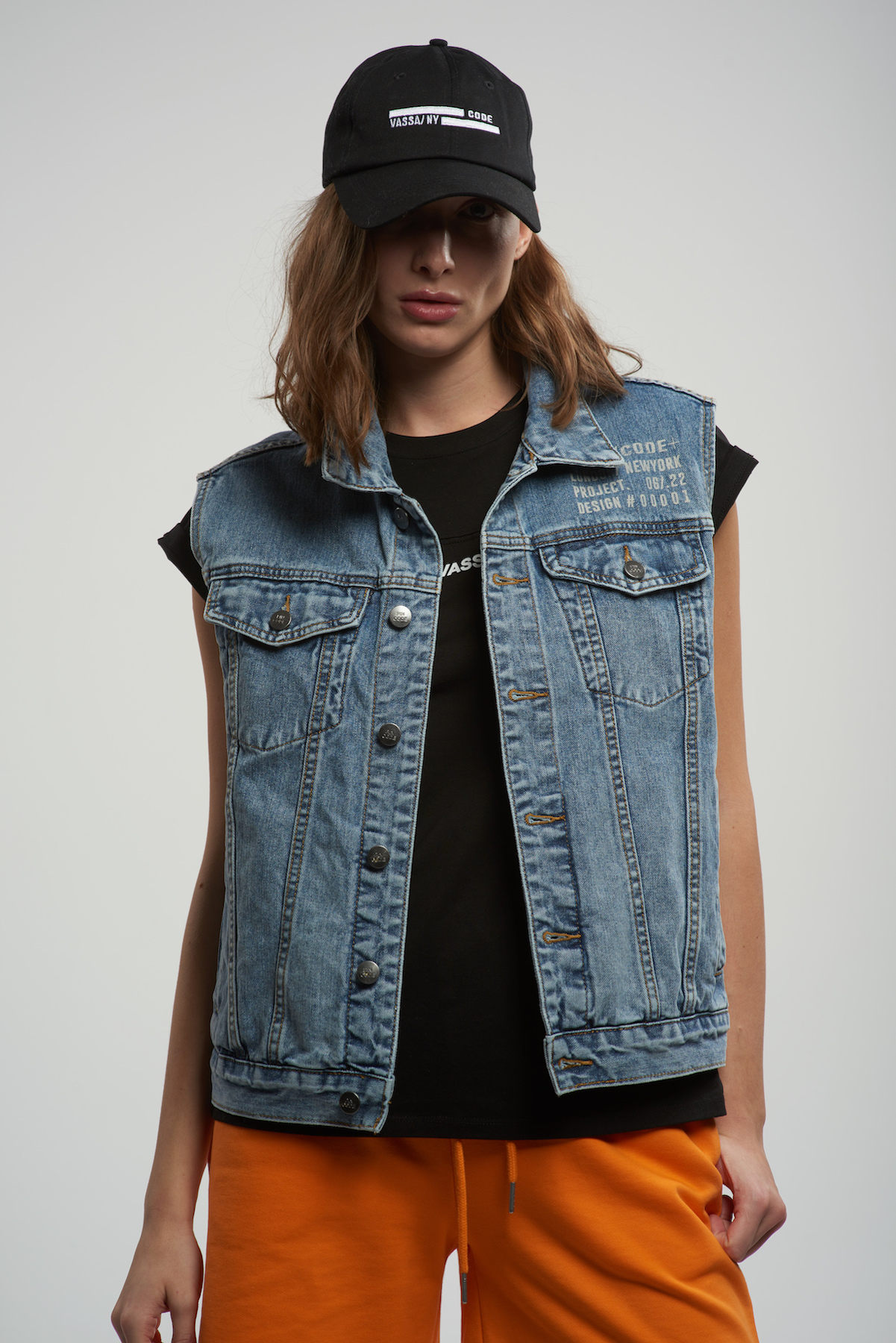 Vest female ЖИЛЕТКА ЖЕНСКАЯ VASSA CODE Синий