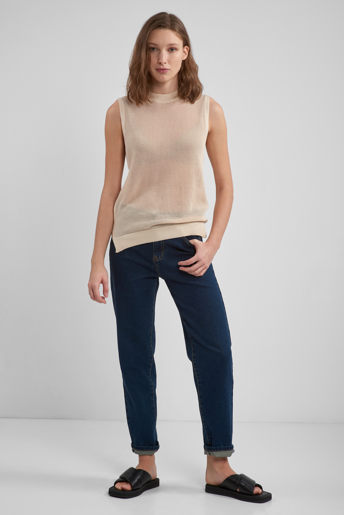 Jeans female БРЮКИ ЖЕНСКИЕ VASSA CODE Синий