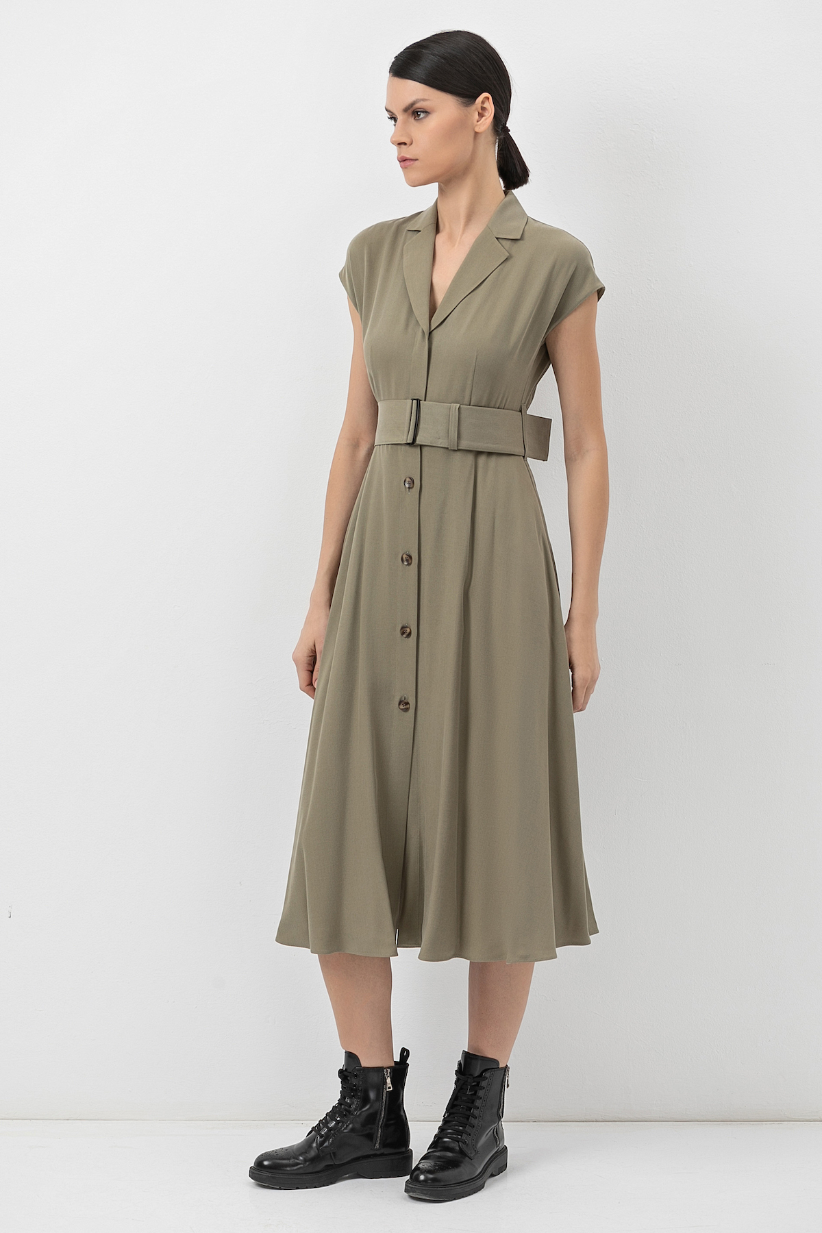 Dress female ПЛАТЬЕ VASSA&Co Green