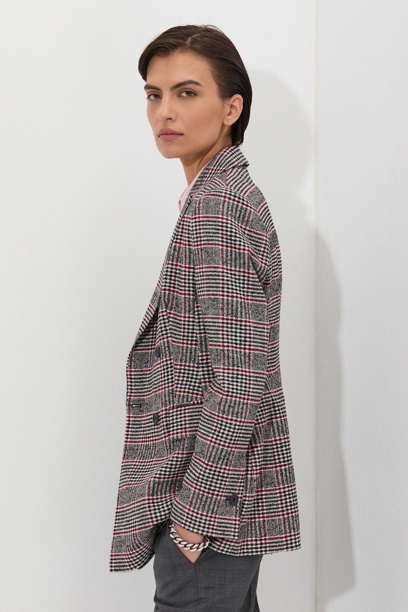 Двубортный жакет VASSA&Co, пол женский, цвет черный